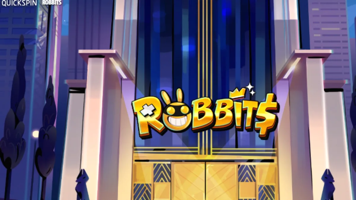 Tampilan visual slot Robbits dengan tema geng kelinci perampok kasino